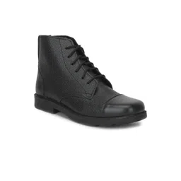 Liberty Men Black Solid Formal Boots