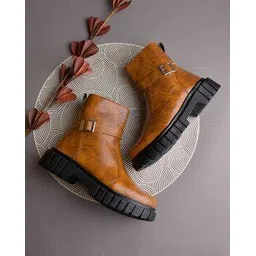 Women Ankle-Length Boots with Zip Closure