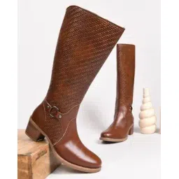 Women Knee-Length Boots with Synthetic upper