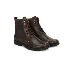 Delize Men Mid Top Lace Up Leather Regular Boots