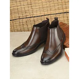 San Frissco Men Brown Lightweight Chelsea Boots