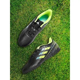 ADIDAS Unisex Black & Neon Green Printed Copa Sense.4 TF Football Shoes