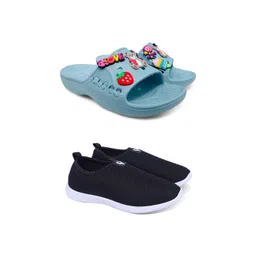 FABBMATE Women Slip-On Sneakers With Flip Flops