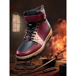 Bewakoof Men Colourblocked PU High-Top Sneakers