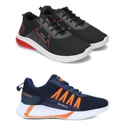 Free Kicks Men Multicoloured Mesh Marking Running Sports Shoes