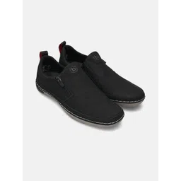 Bugatti Men Black Solid Synthetic Slip-On Casual Sneakers