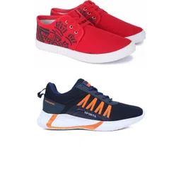 Free Kicks Men Multicoloured Mesh Marking Running Sports Shoes