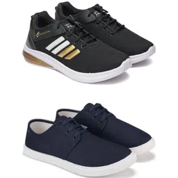 Free Kicks Men Multicoloured Mesh Marking Running Sports Shoes