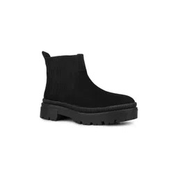 Inc 5 Women Solid Block-Heeled Chelsea Boots