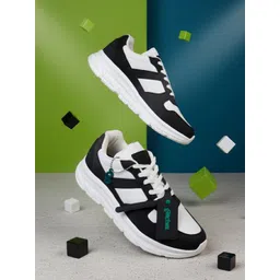 glitchez Men Colourblocked Round Toe Lace-Ups Sneakers