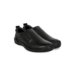 Allen Cooper Men Leather Slip-On Sneakers