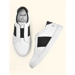 yoho Women Colourblocked PU Slip-On Sneakers