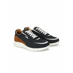 MONDAIN Men Leather Colourblocked Sneakers
