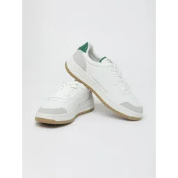 Snitch Men PU Round Toe Lace Ups Sneakers