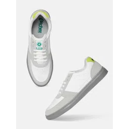 glitchez Men Colourblocked Perforated Lace-Ups Sneakers