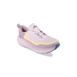 Skechers Women Colorblocked  Round Toe Non-Marking Lace Ups Running Shoes