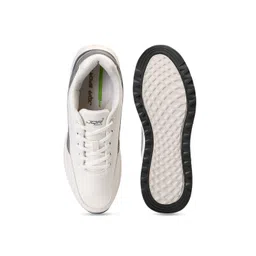 JQR Men White Mesh Lace Ups With TPR Sole Material Round Toe Sneakers