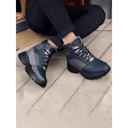 Bxxy Men Hidden Height Increasing Elevator High-Top Lace-up Shoes