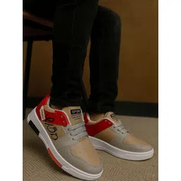 FABBMATE Men Colourblocked Lace-Ups Round Toe Sneakers