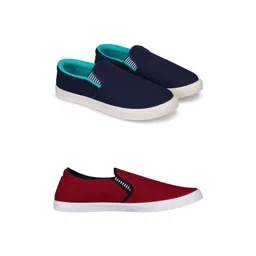 Spotwalk Men Pack Of 2 Pair Slip-On Sneakers