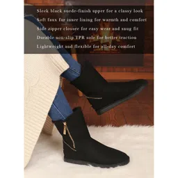 Carlton London Women Round Toe High-Top Winter Boots