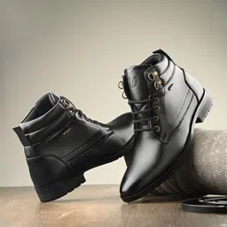 Vellinto DUST-OFF Casual Mid-Ankle Synthetic leather Boots For Men Boots For Men