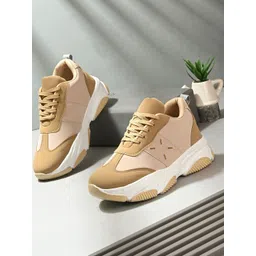 Roadster Women Pink Solid Synthetic Sneakers