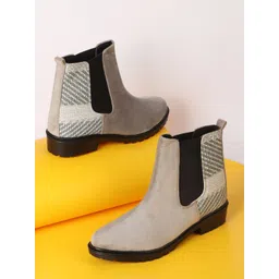Denill Women Casual Block-Heeled Chelsea Boots