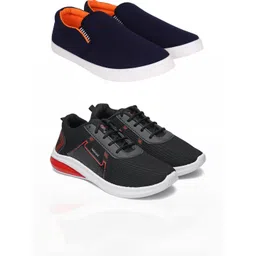 Free Kicks Men Multicoloured Mesh Marking Running Sports Shoes