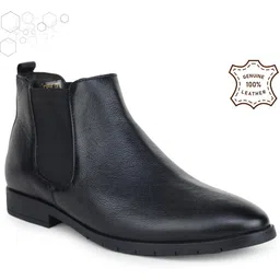 Genuine Leather Chelsea Boots|Slipon & Soft Cushioned Insole for All-Day Comfort Boots For Men