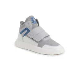FAUSTO Men Colourblocked PU High-Top Sneakers