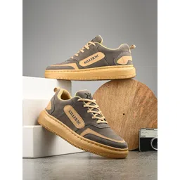 Killer Men Colourblocked Lace-Ups Round Toe Sneakers