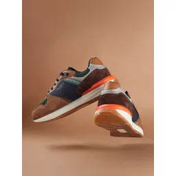 Pepe Jeans Men Colourblocked Round Toe Lace-Ups Anti-Skid Sneakers