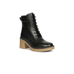 Saint G Women Leather Block-Heeled Winter Boots