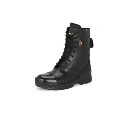 MIKAASA Men Textured Leather 8.0 Insulated Mid Calf Full Grain Tumbled Tactical Boots