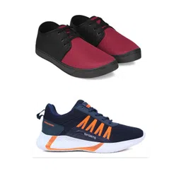 Free Kicks Men Multicoloured Mesh Marking Running Sports Shoes