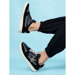 yoho Men Colourblocked Suede Lace-Ups Smart Casual Sneakers