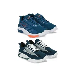 BIRDE Men Set Of 2 Colourblocked Round Toe Sneakers