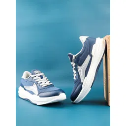 JQR Men Mesh Running Lace-Up Non-Marking Air Cooled Memory Foam Shoes