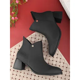 El Paso Women Casual Block-Heeled Chelsea Boots