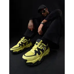 The Souled Store Men Colourblocked PU Sneakers
