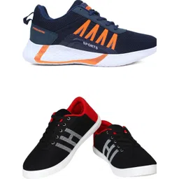 Free Kicks Men Multicoloured Mesh Marking Running Sports Shoes