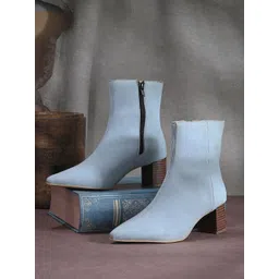 DressBerry Women Casual Block-Heeled Chelsea  Boots