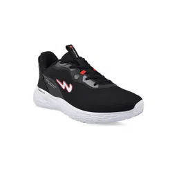 Campus Men Black Mesh Running Shoes