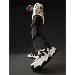 The Souled Store Fumes NX: Storm Men Colourblocked Round Toe Lightweight Lace Ups Sneakers