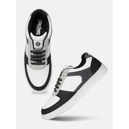 glitchez Men Colourblocked Perforated Lace-Ups Sneakers