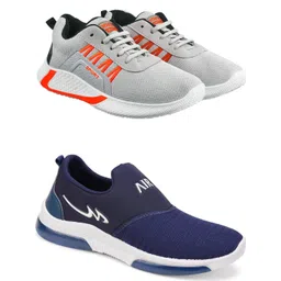 Free Kicks Men Multicoloured Mesh Marking Running Sports Shoes