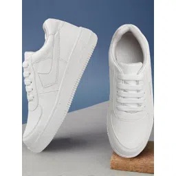 Antox White Synthetic Casual Shoes