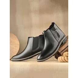 KRAASA Men Mid-Top Chelsea Boots