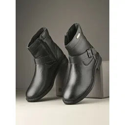 AfroJack Women Casual Block-Heeled Regular Boots